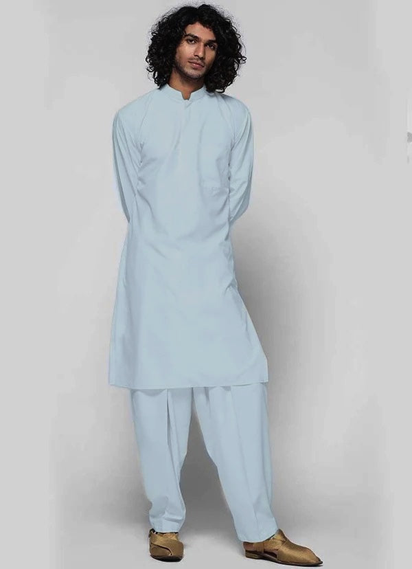Band Kurta Light Blue Salwar Set