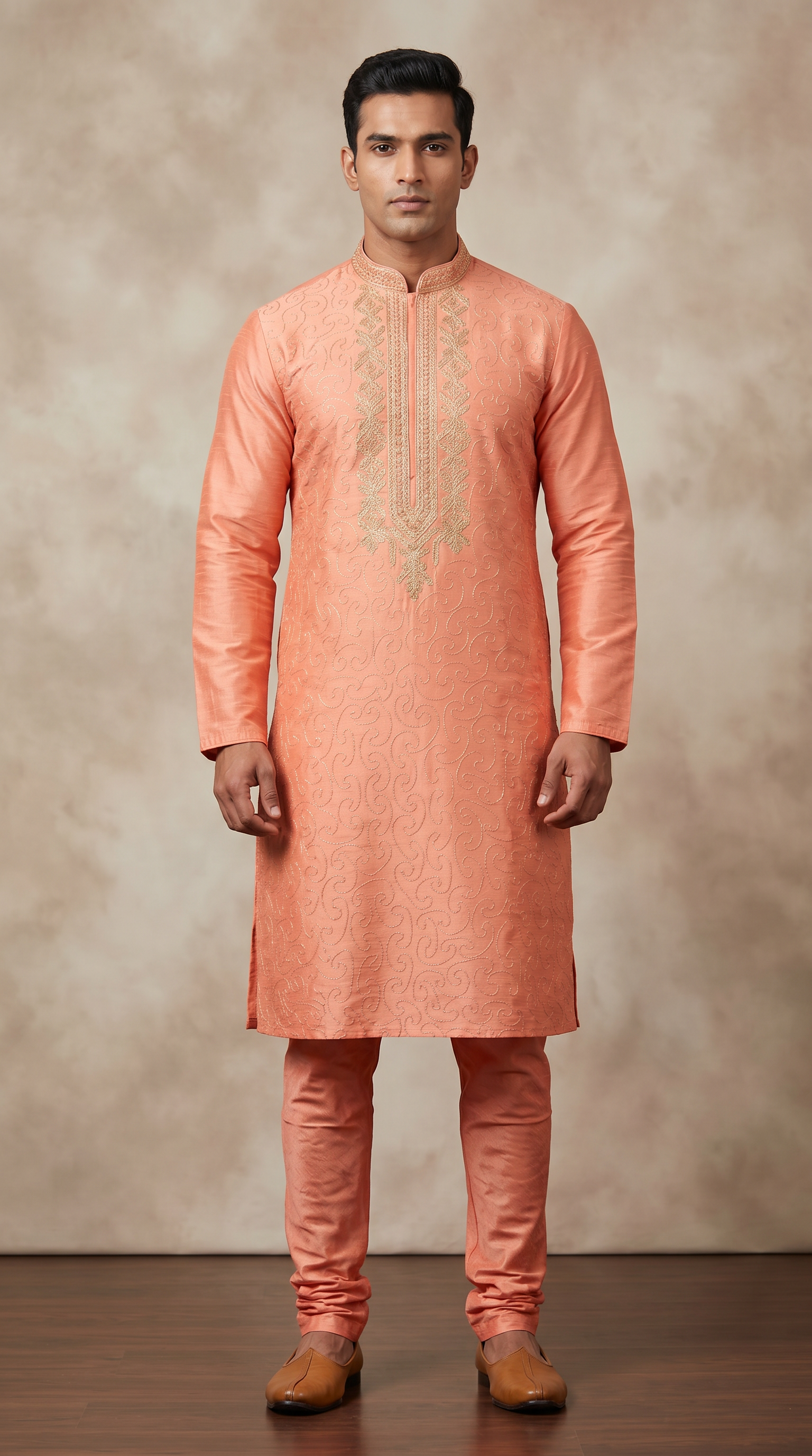 Coral Jaal Embroidered Kurta Set