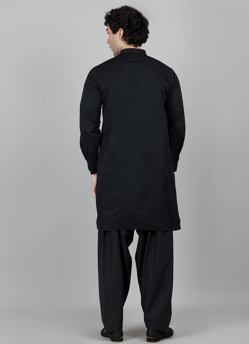 Men's Black Salwar Set