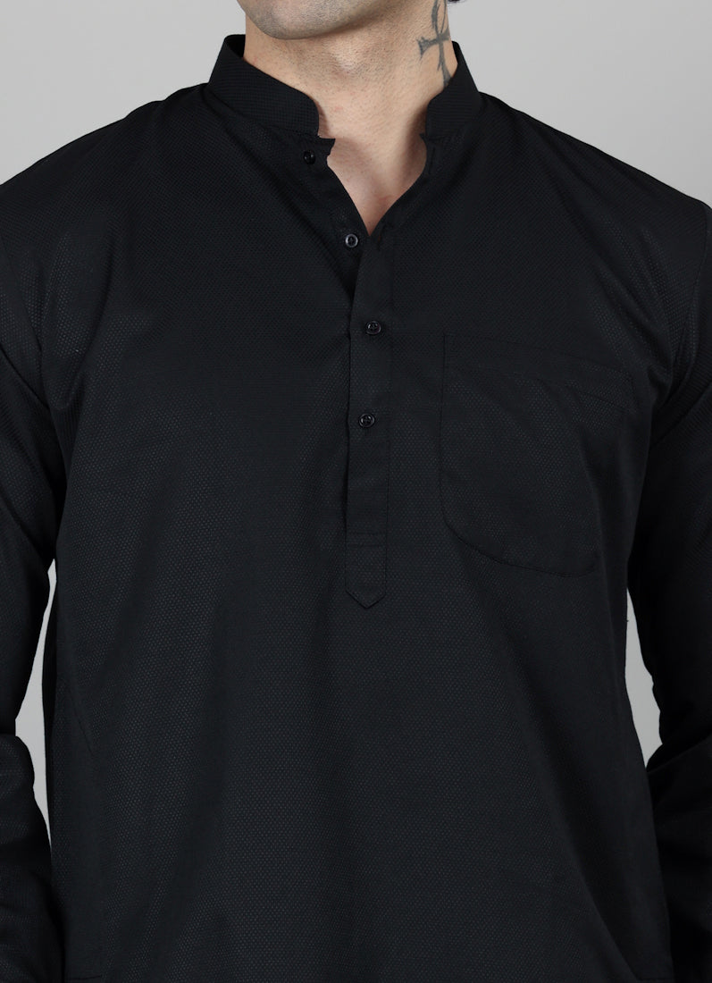 Men's Black Salwar Set