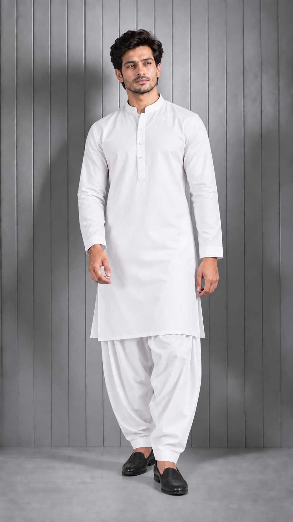 White Shalwar Kameez Menswear Design 