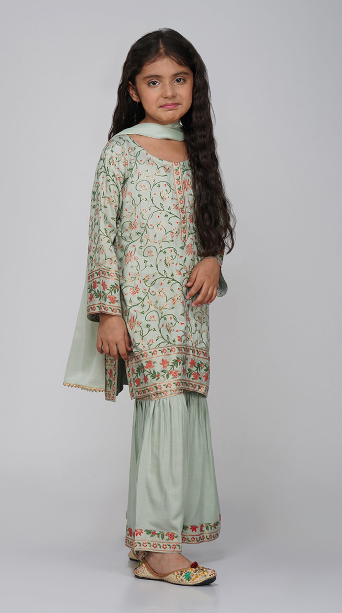 Kids  Rayon Gharara Suit Set