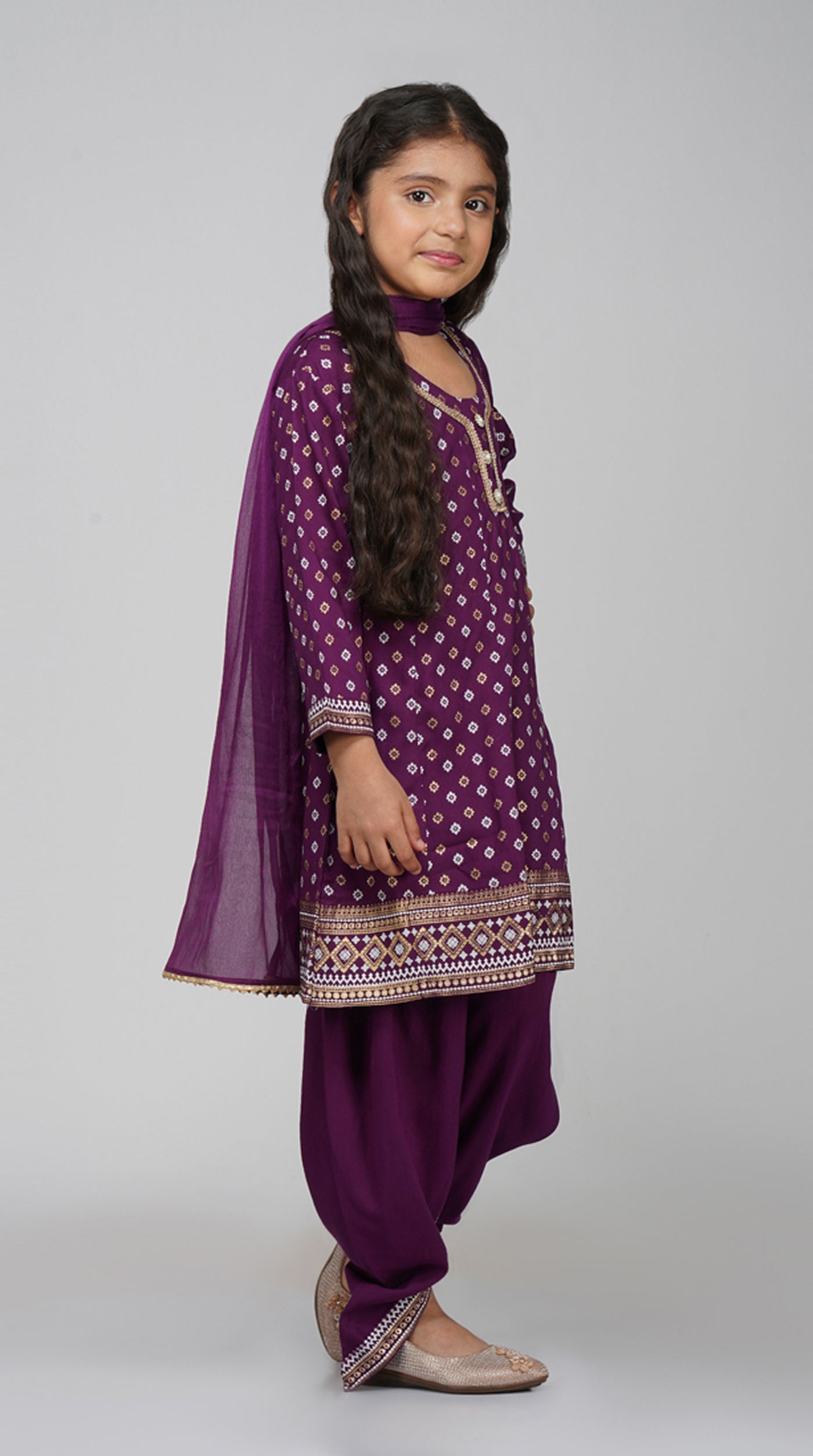 Kids  Rayon A-Line Suit Set