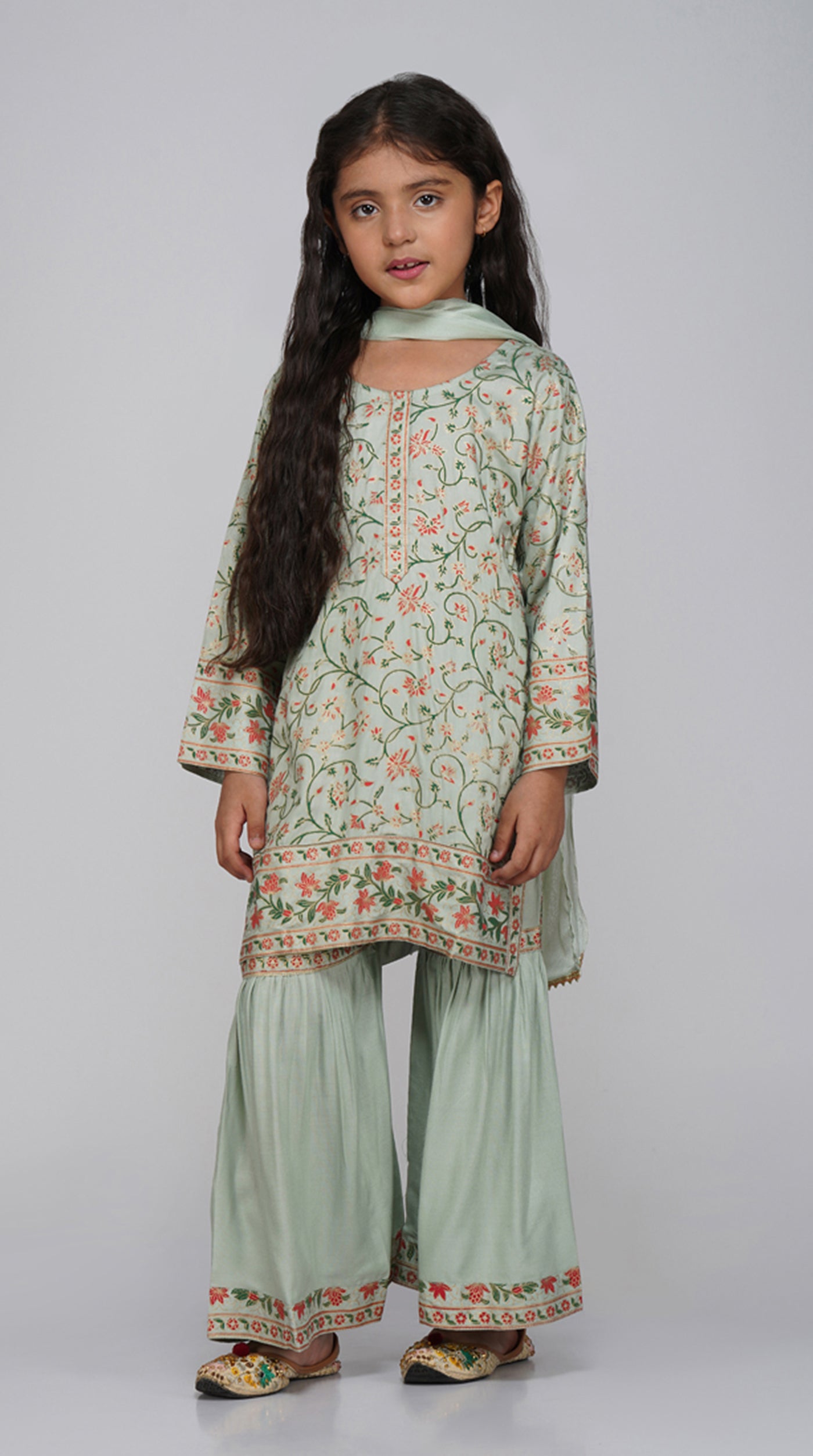 Kids  Rayon Gharara Suit Set