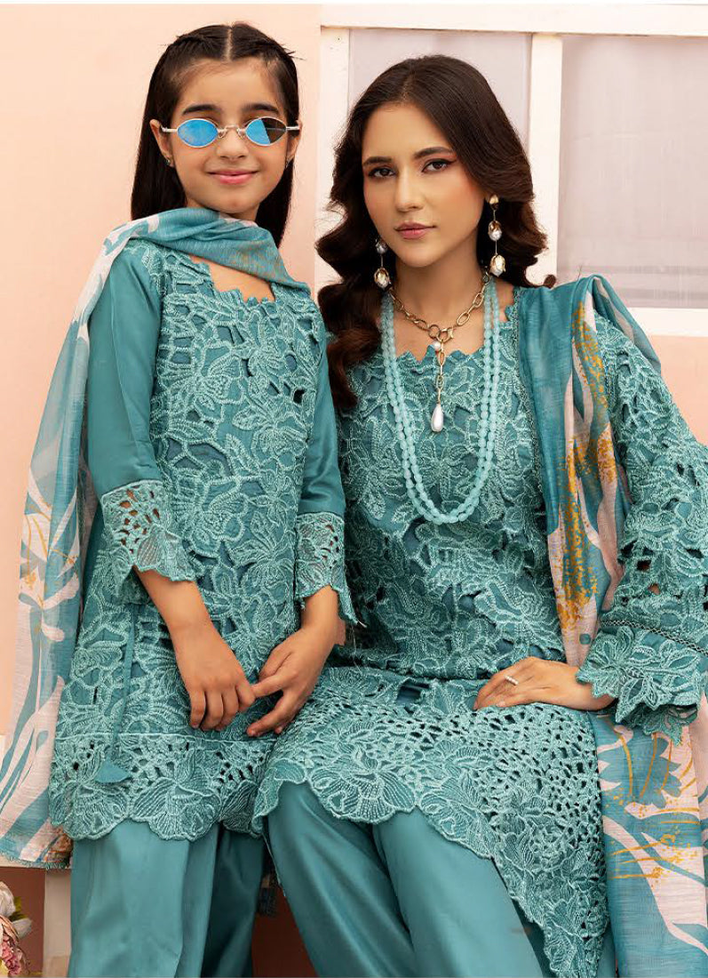 Kid's Jade Cutwork Suit Set