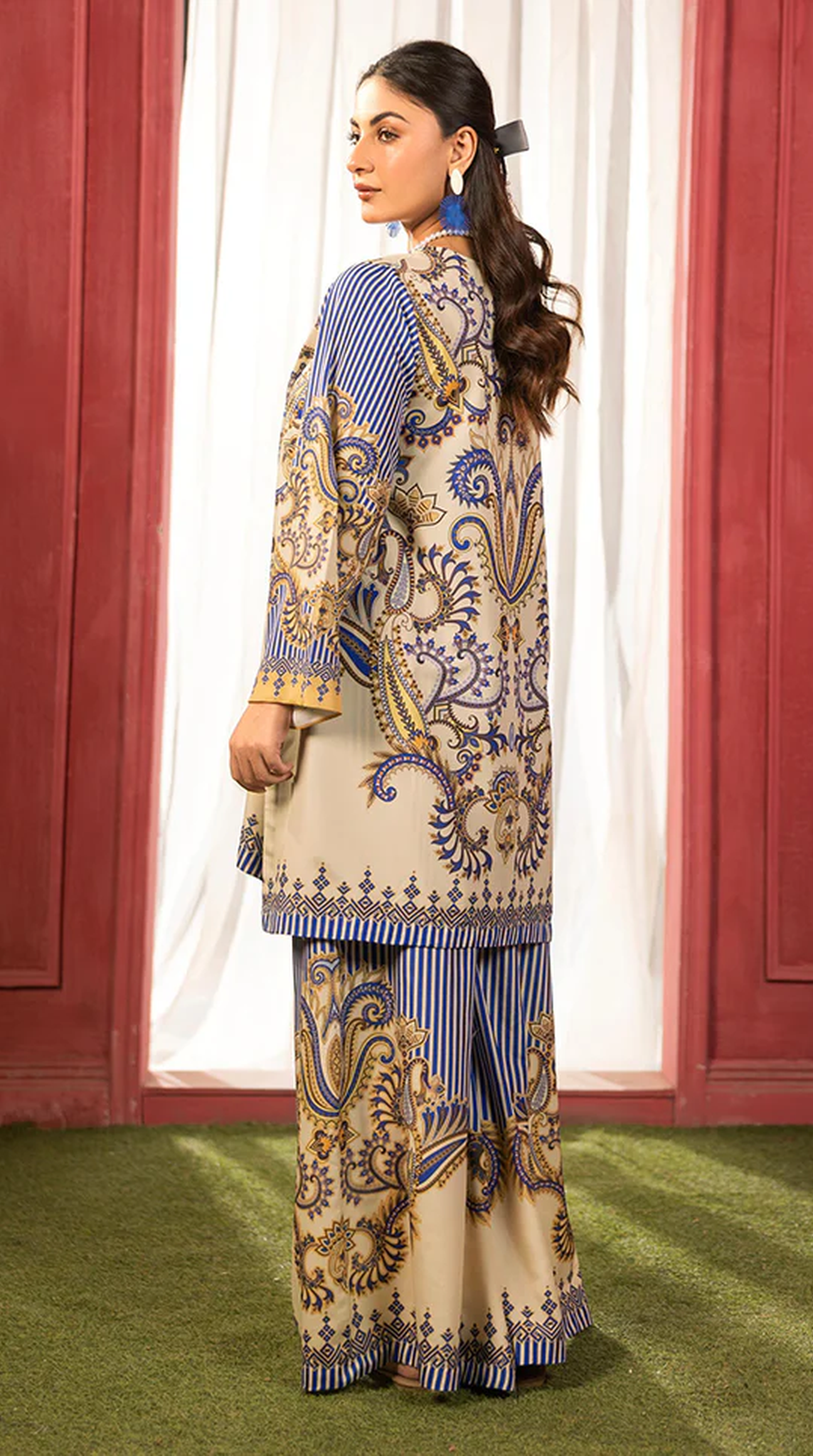Beige Lawn Printed Co-ord Set