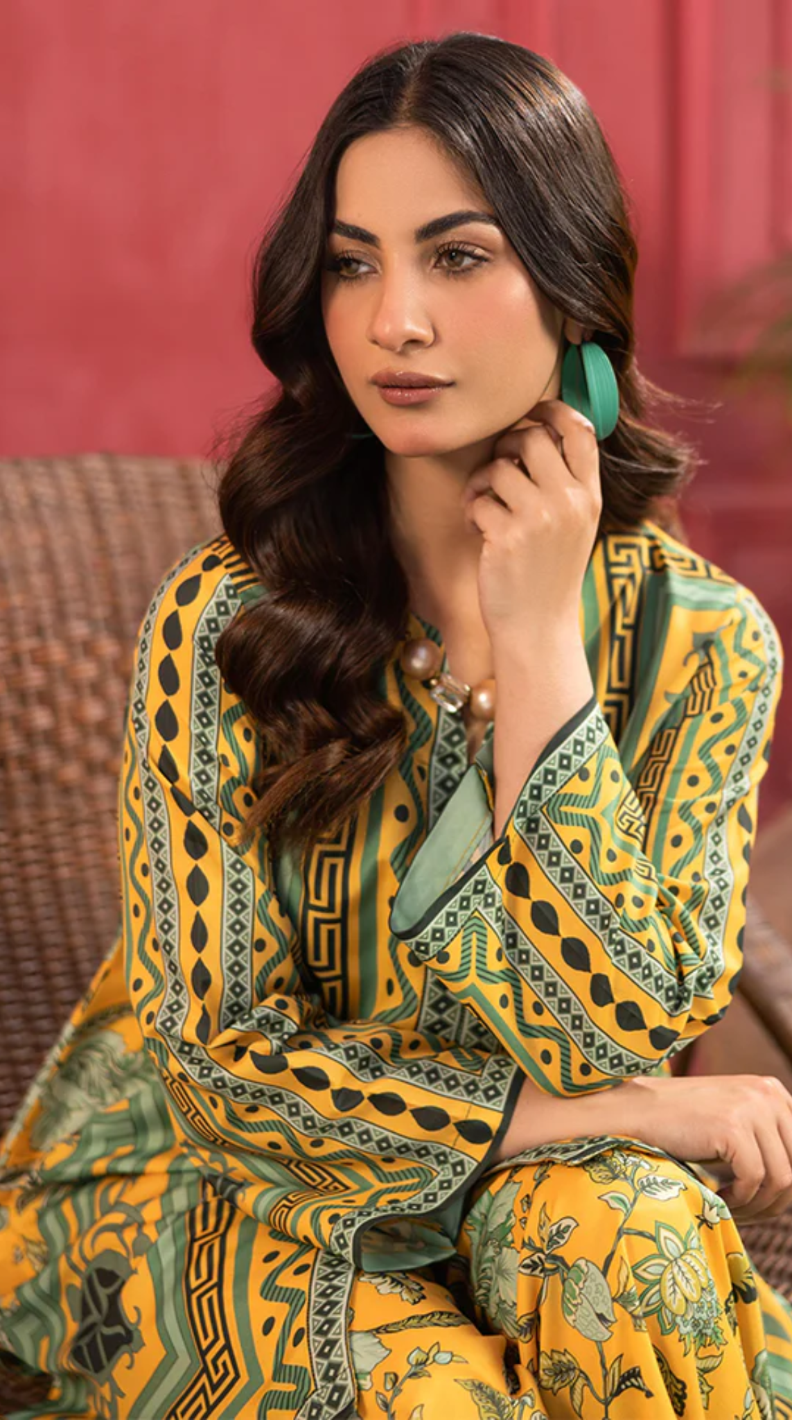 Yellow Lawn Printed Co-ord Set