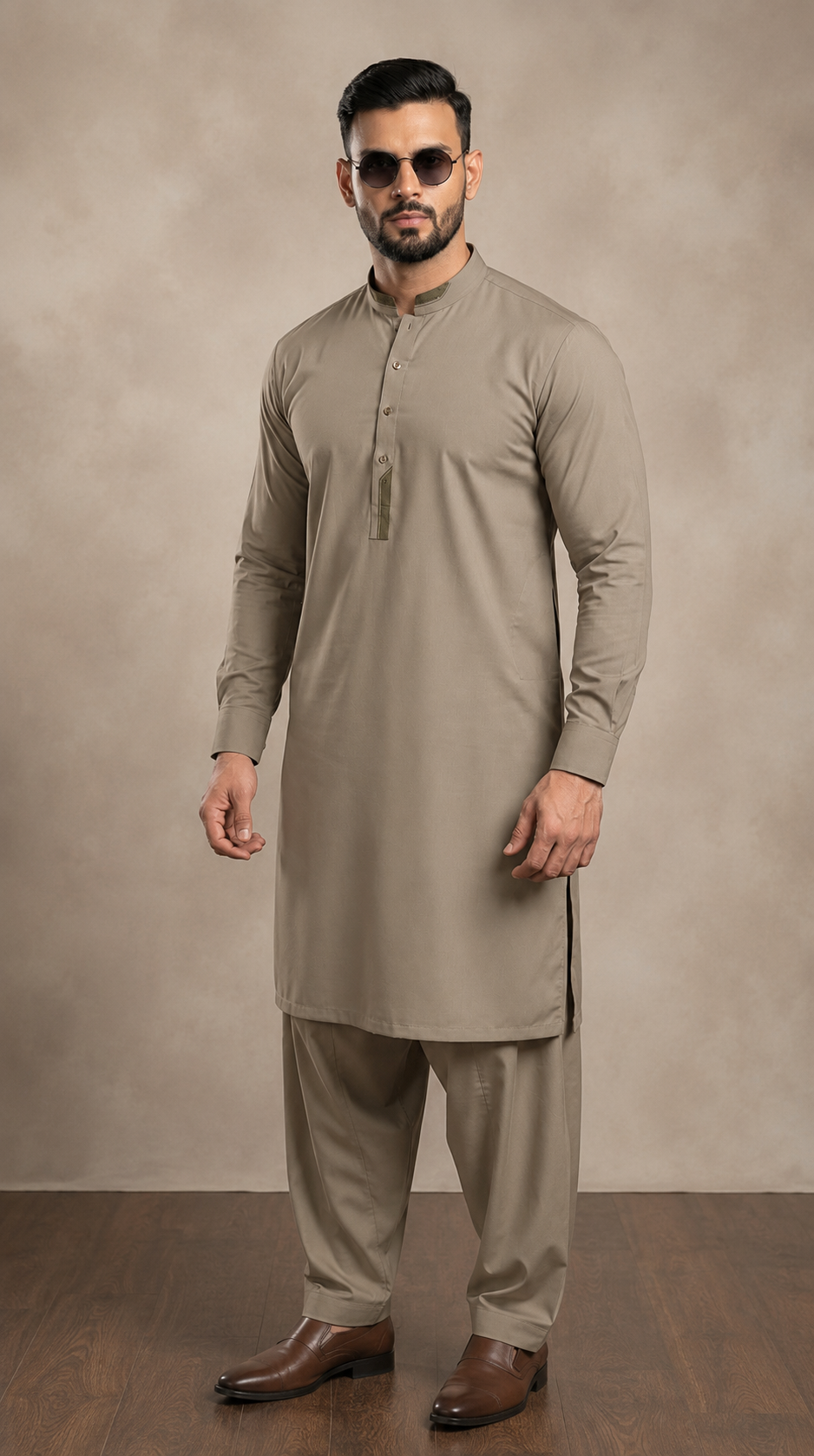 Moss green Men's shalwar kameez