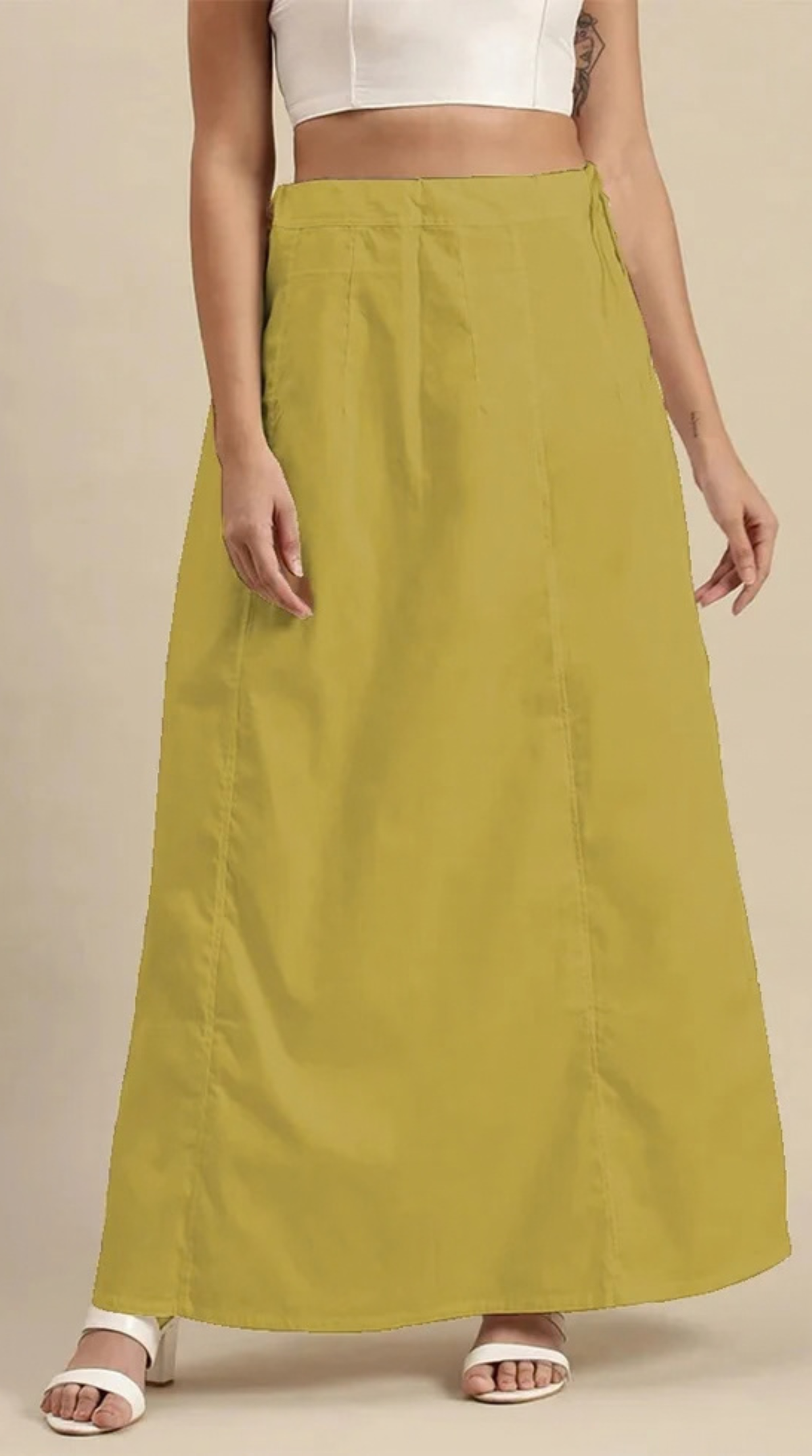 Classic Mendhi Green Cotton Petticoat