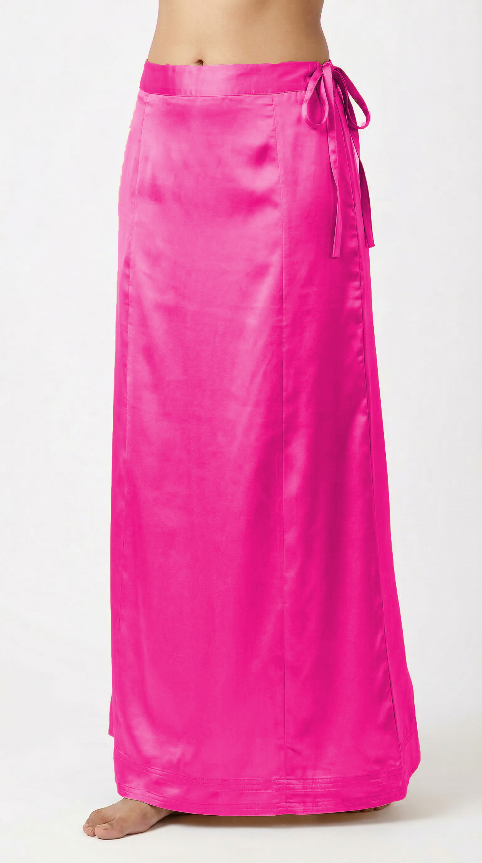 Hot Pink Satin Saree Petticoat