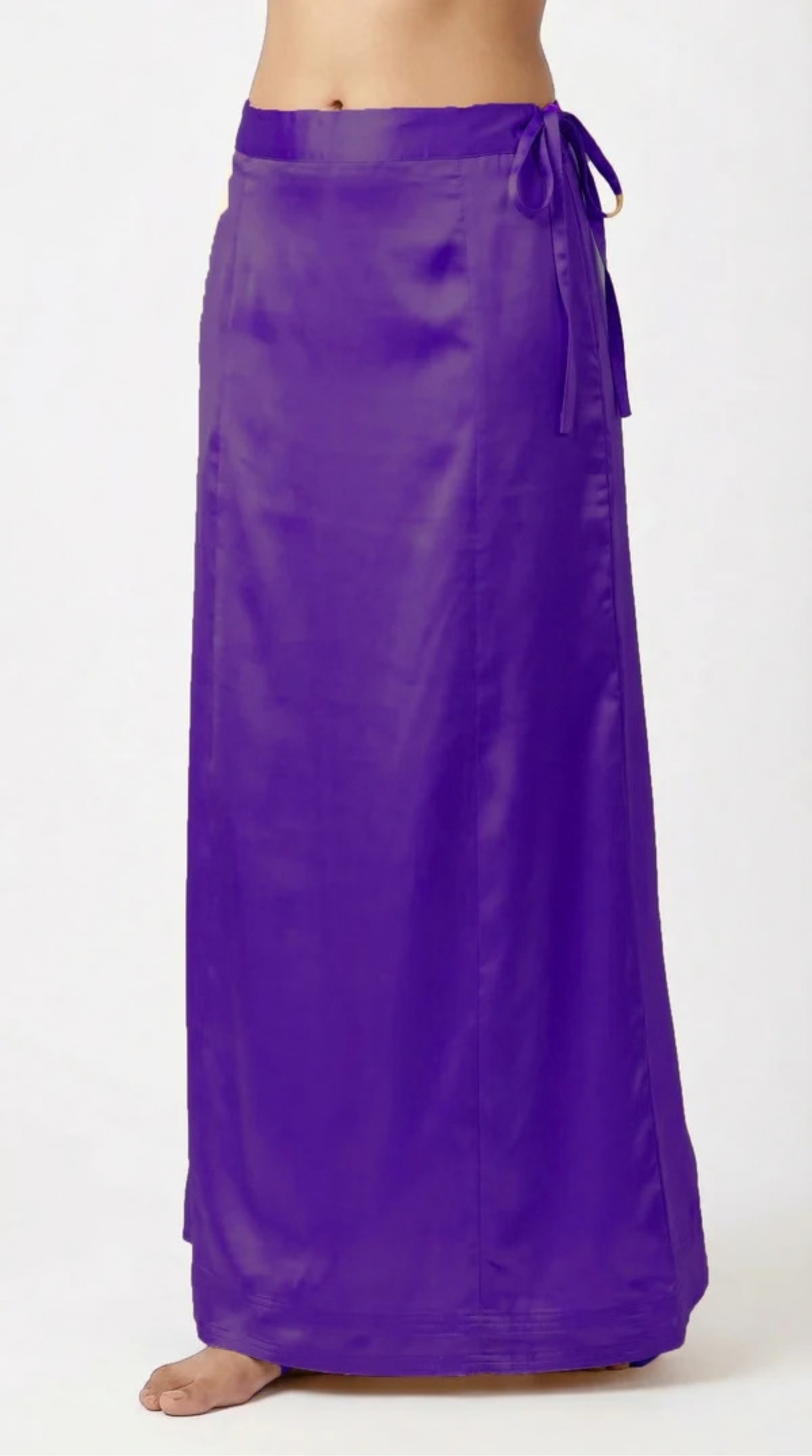 Purple Satin Saree Petticoat