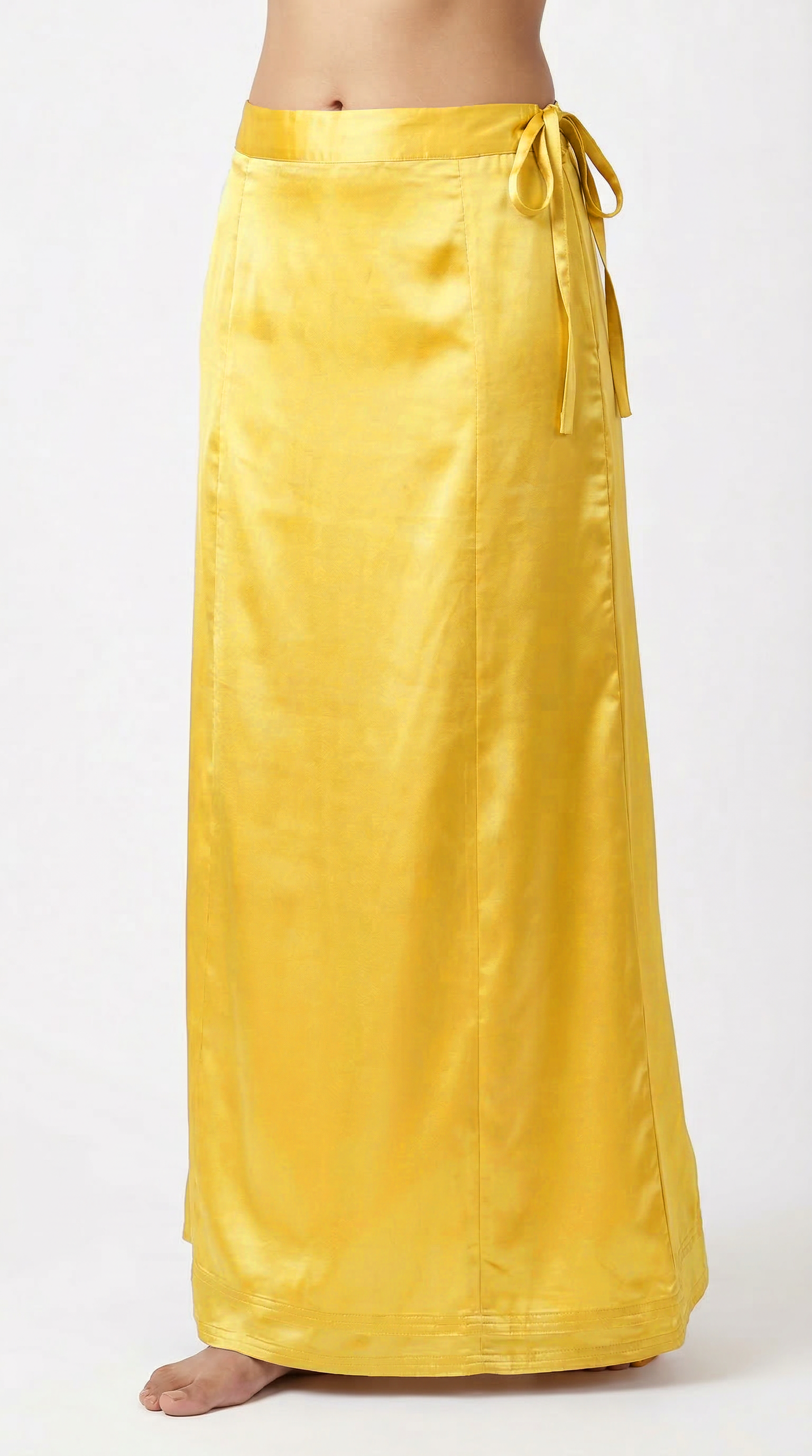 Primose Yellow Satin Saree Petticoat