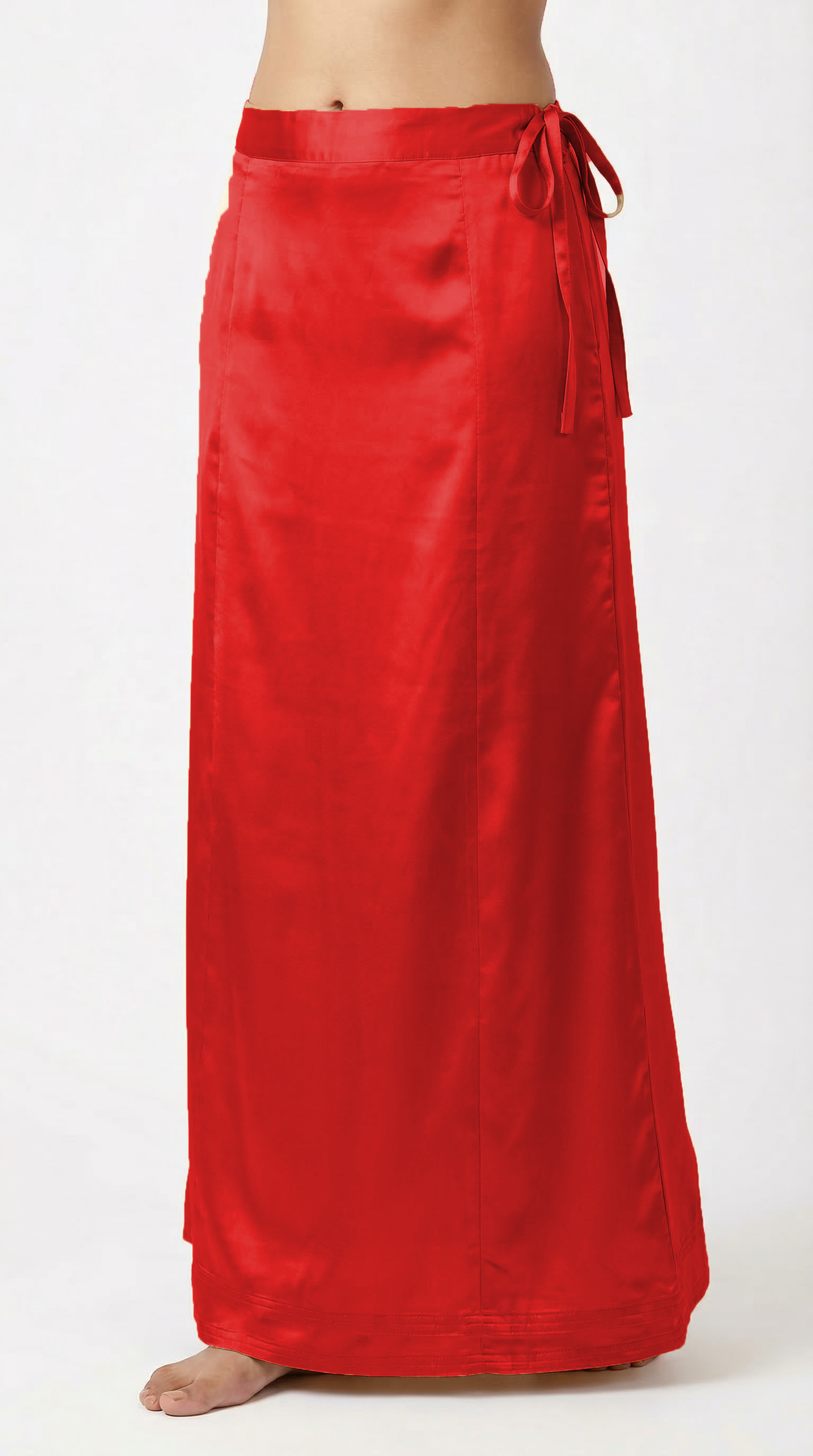 Red Satin Saree Petticoat