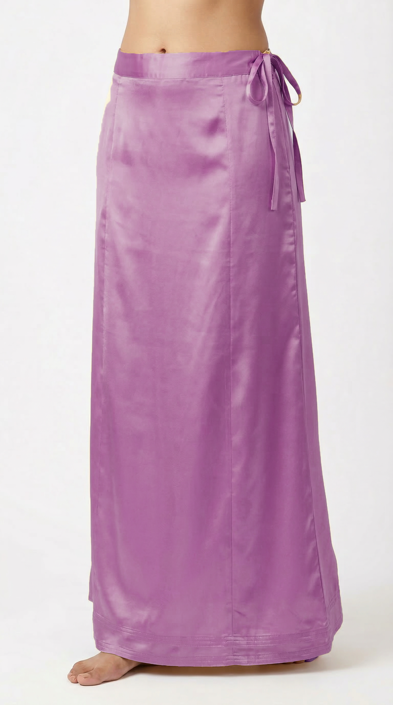 Lilac Satin Petticoat For Saree