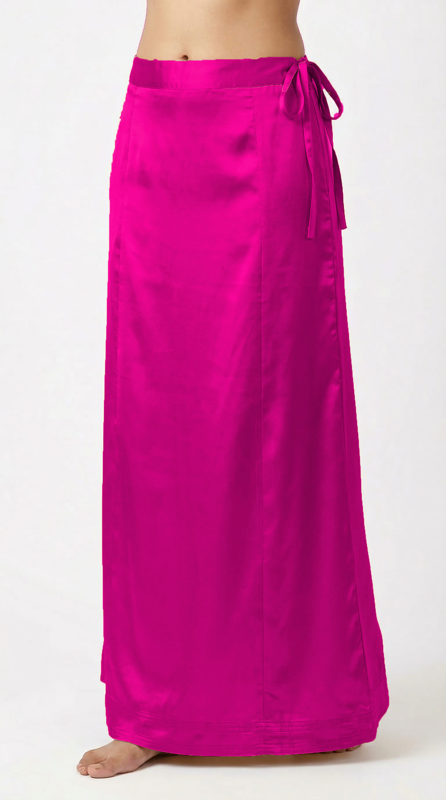 Rani Pink Satin Petticoat For Saree