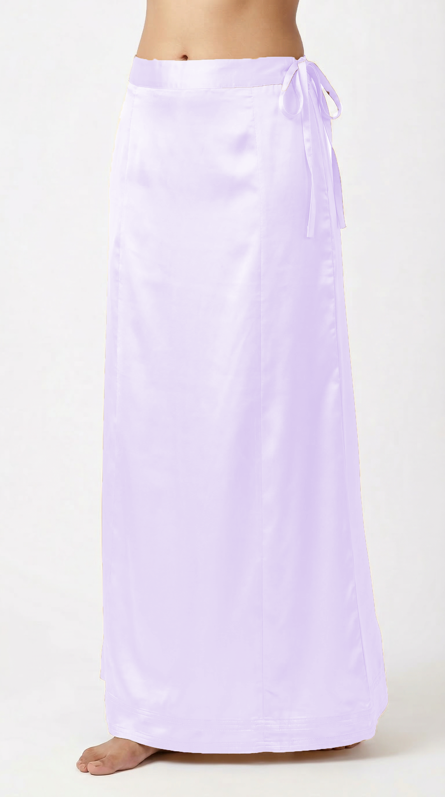 White Satin Saree Petticoat