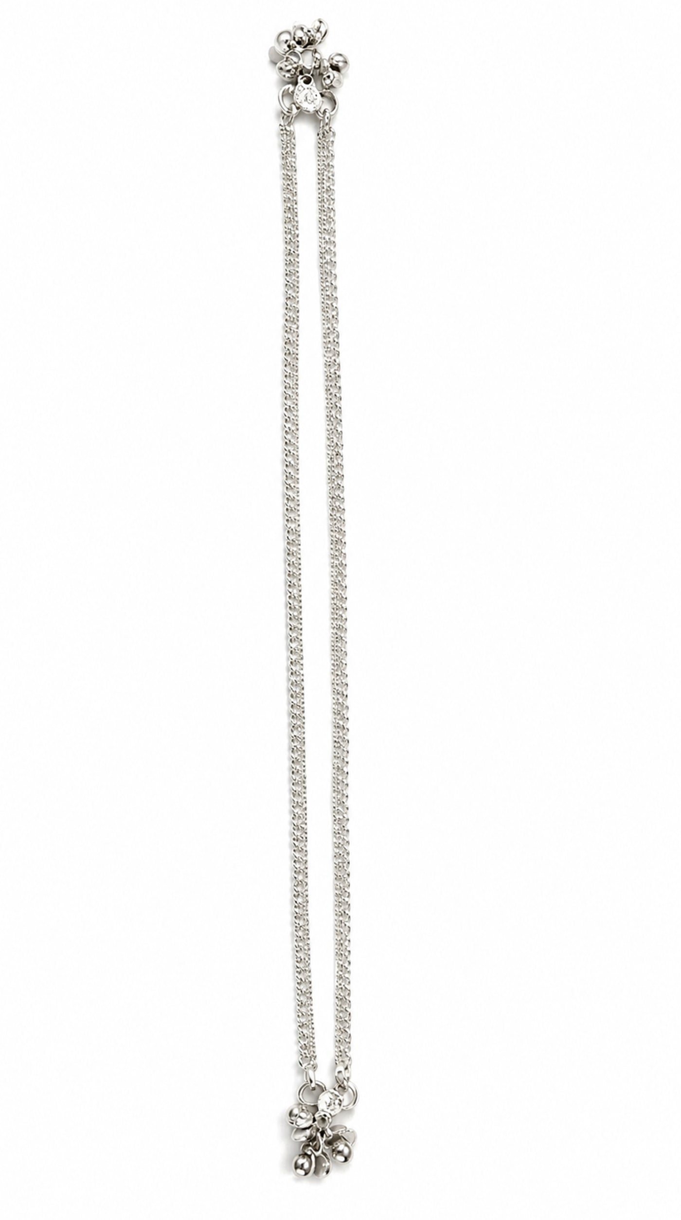 Silver Plated Plain Chain Payal