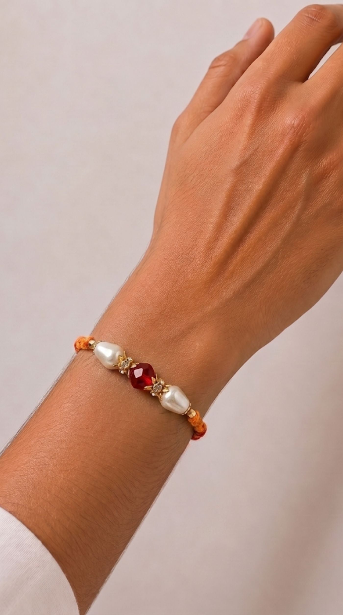 Pearl and Crystal Rakhi