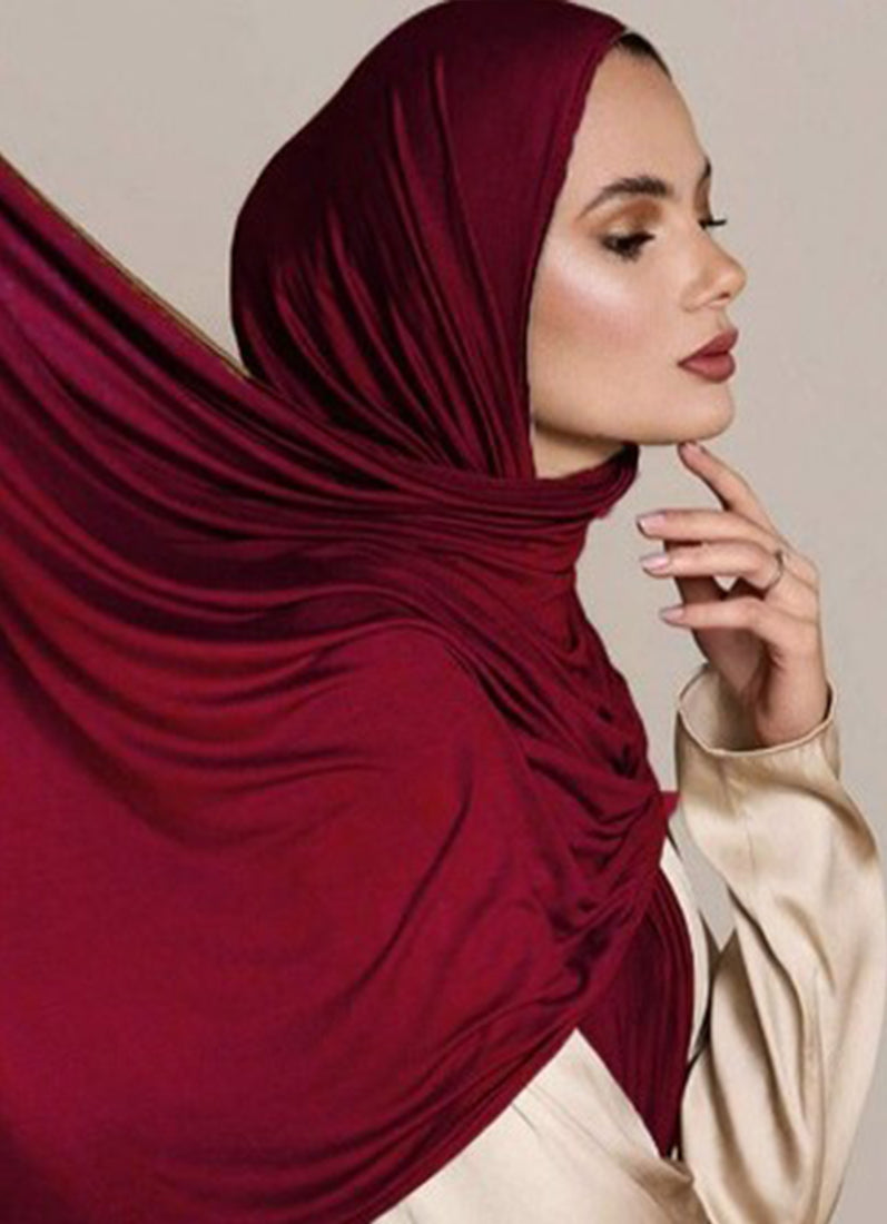 Maroon Large Super Soft Jersey Hijab Scarf