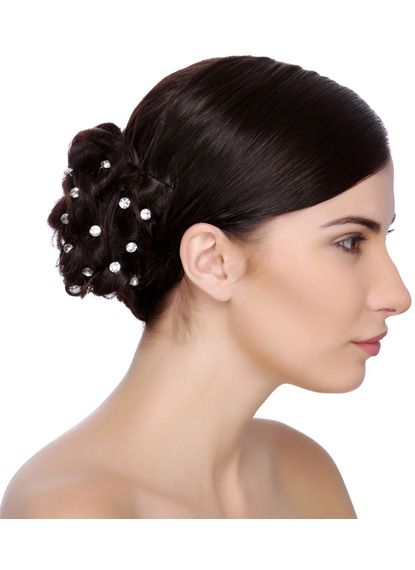Buy Silver Diamonte Bun Pins