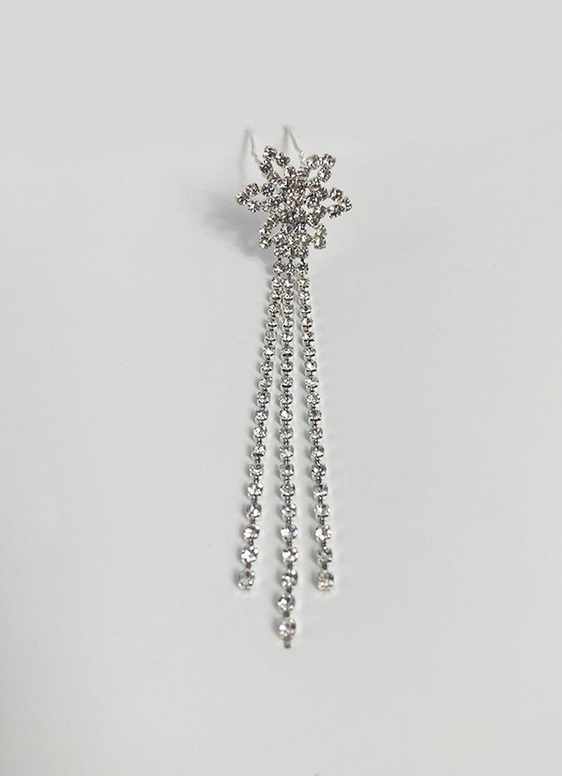 Diamonte Bun Pins Silver