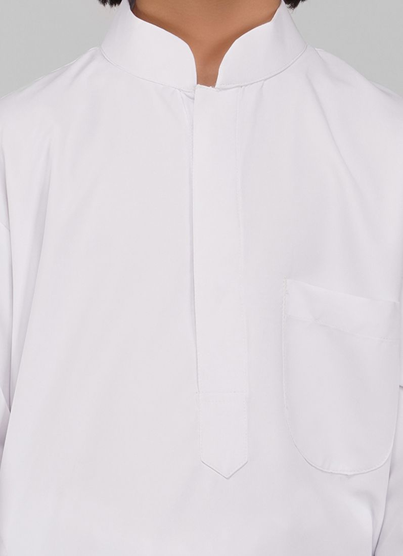 Buy Boy's White Polyester Kurta Salwar Set