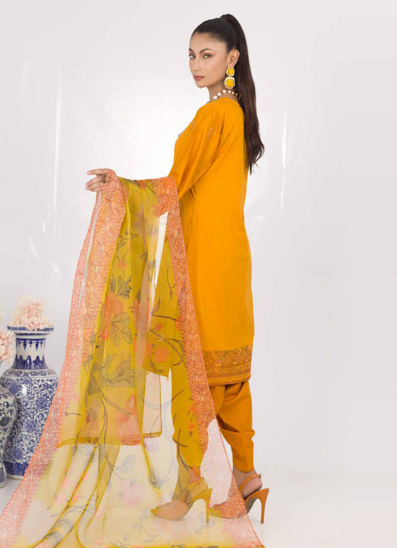 Buy Mustard Embroidered Chikankari Suit Set
