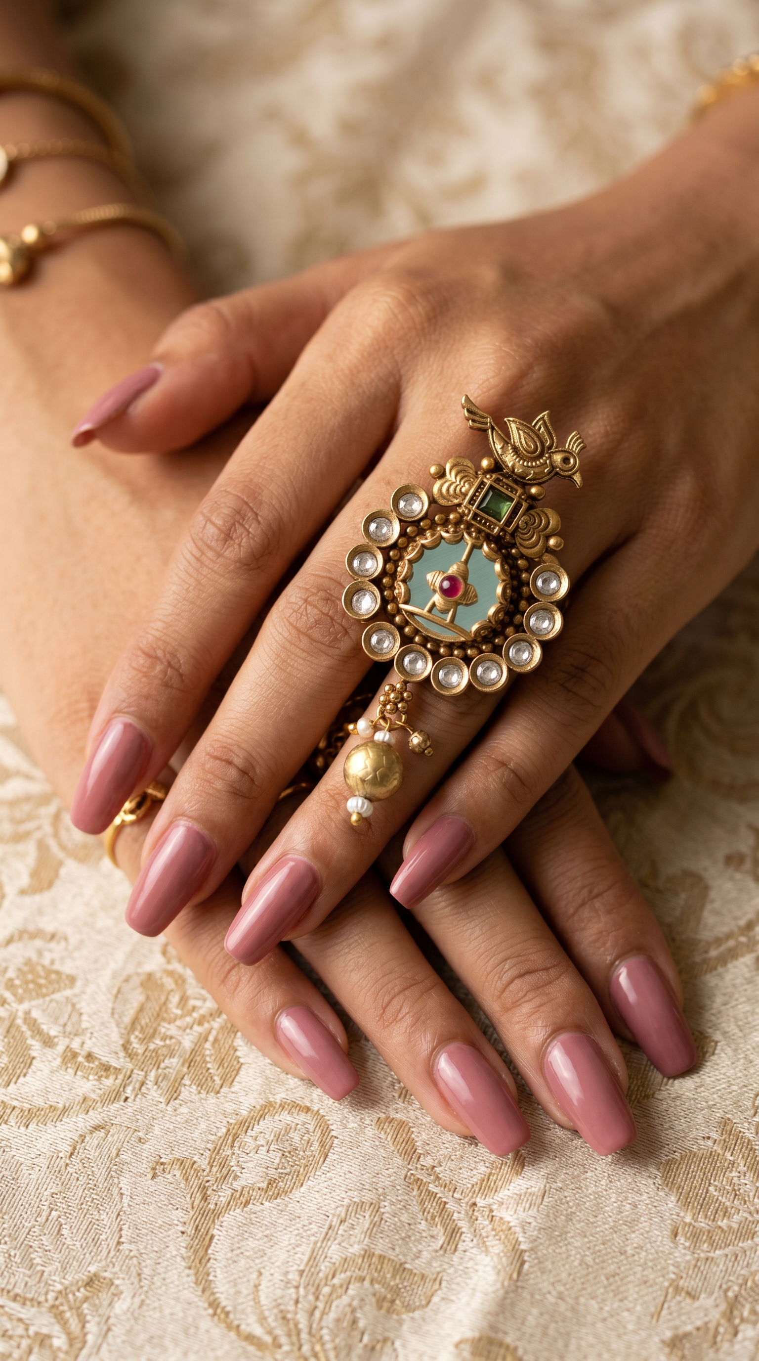 Trending Kashmiri Light Jade Ring