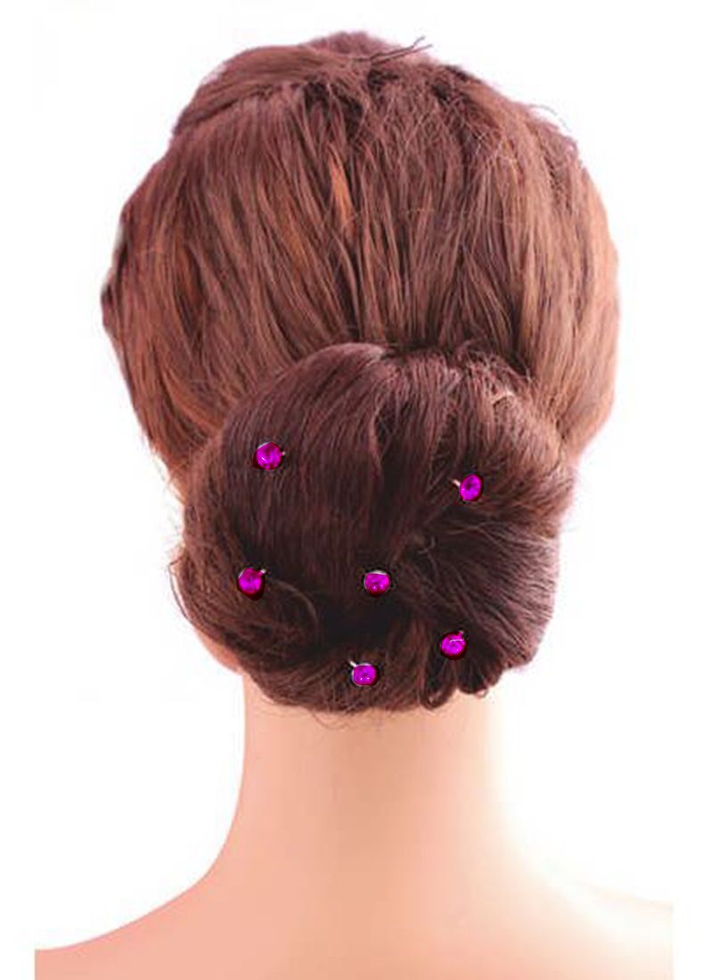 Pink Diamonte Bun Pins