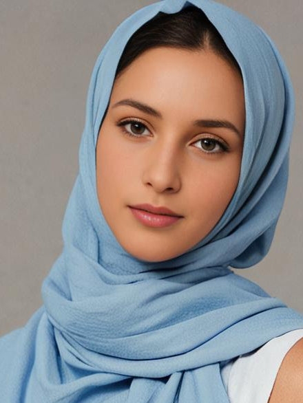 Light Blue Cotton Soft scarf