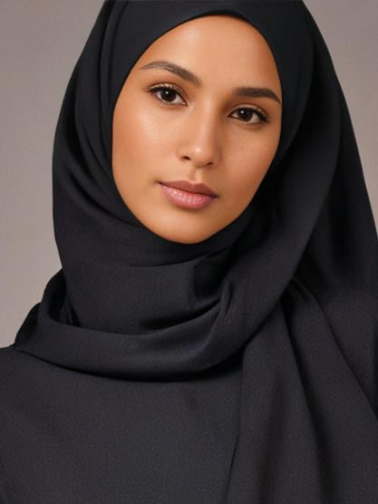 Black Cotton Soft scarf
