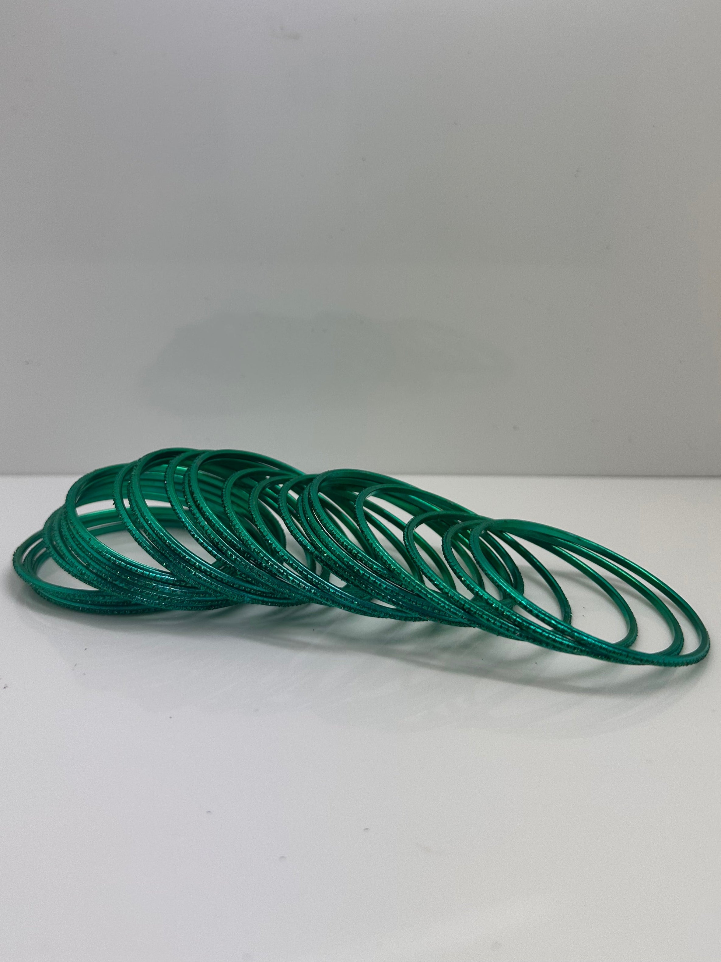 Green Glitter Bangles