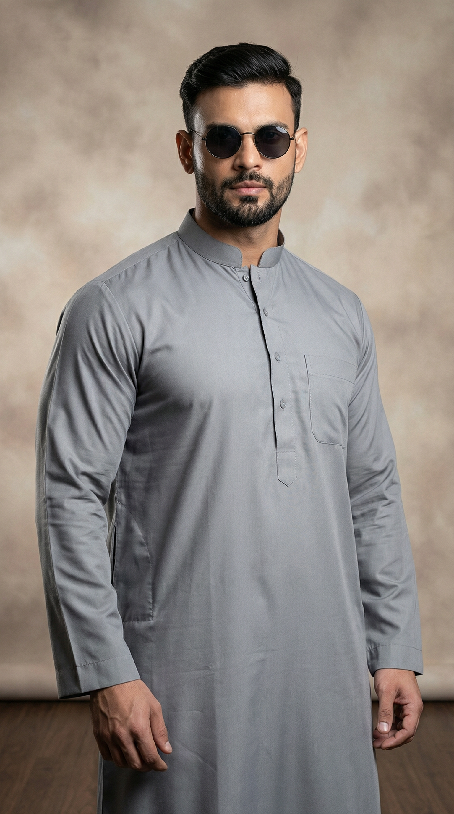 Men's Grey Long Jubba