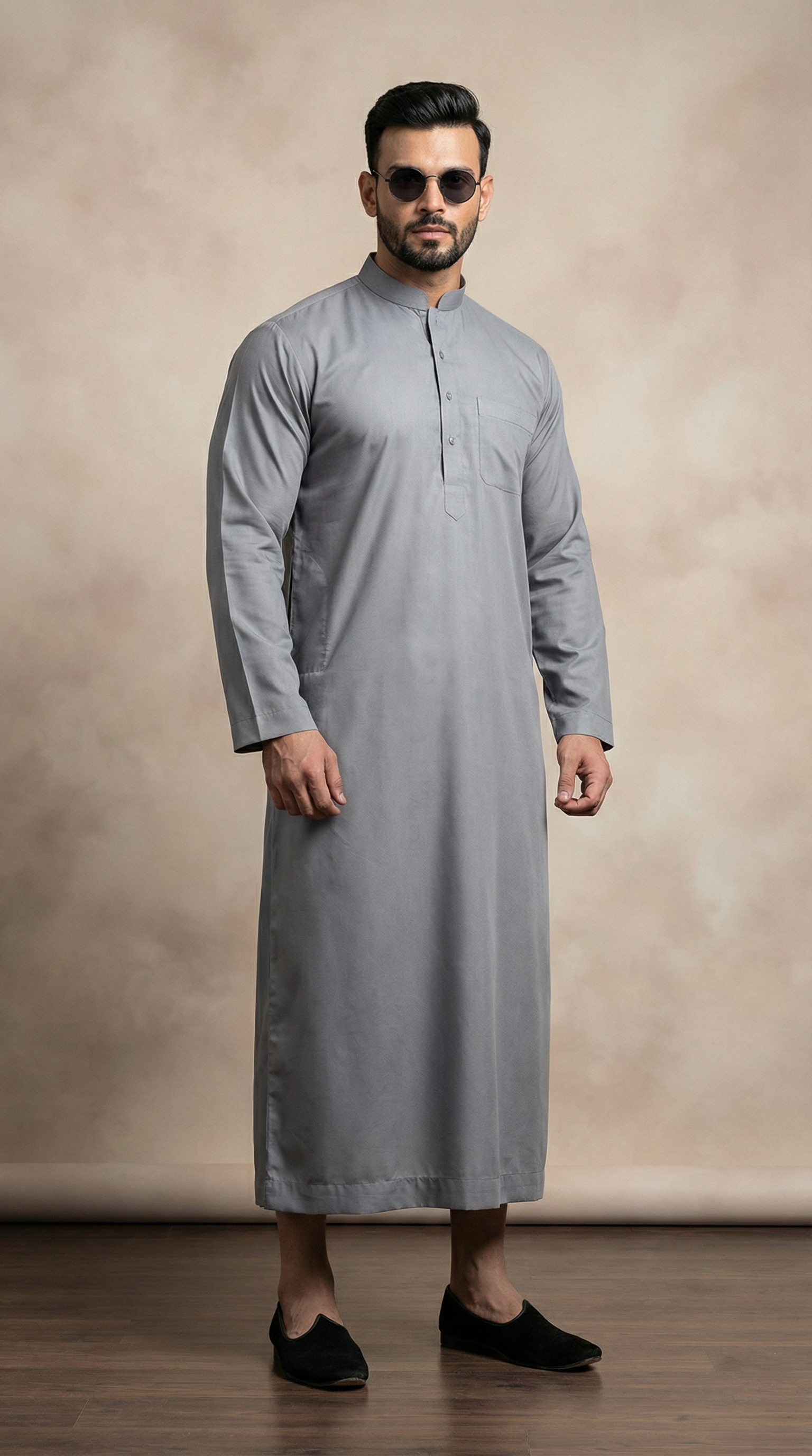 Men's Grey Long Jubba