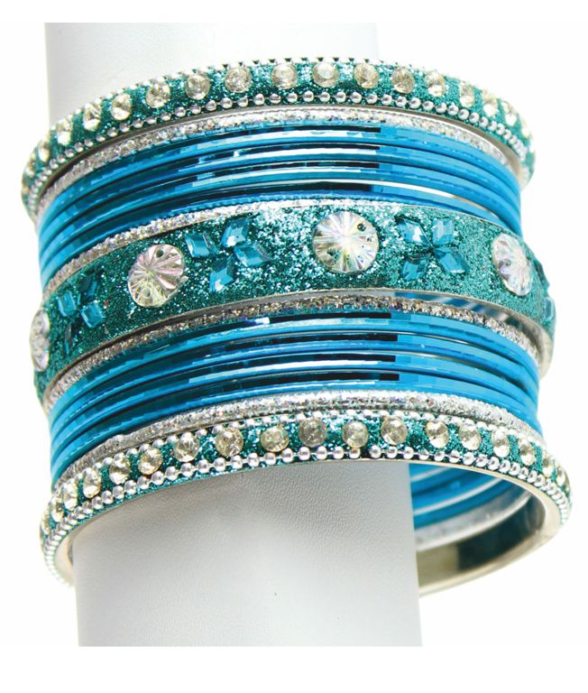 Buy Rama Crystal Intricate Bangle Set