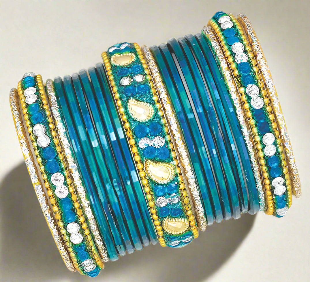 Buy Rama Intricate Stone Bangle Set