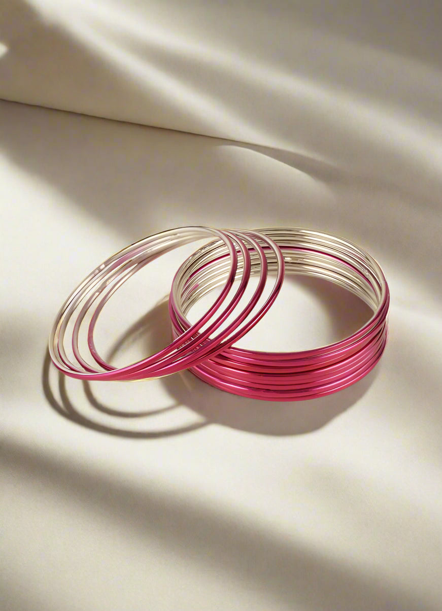 Buy Magenta Kids Bangle Sets