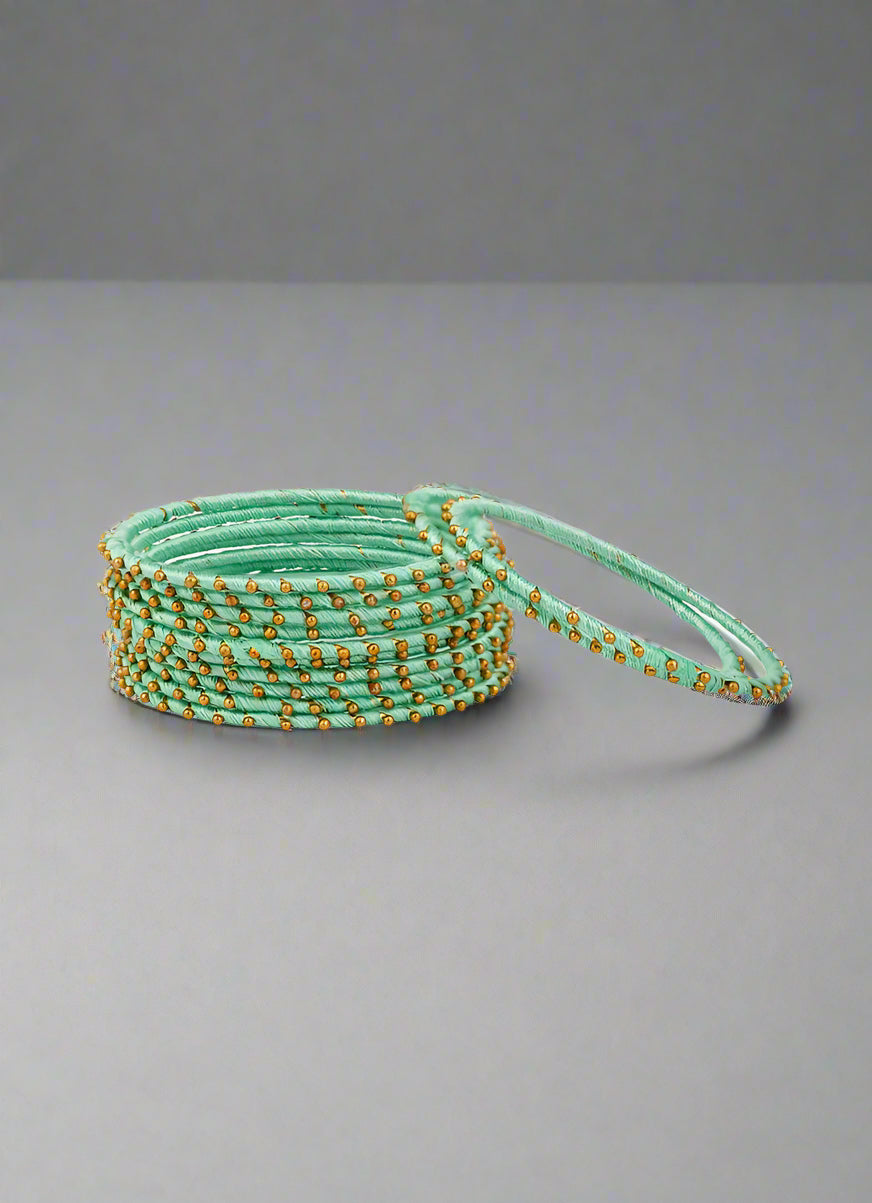 Buy Kids Mint Green Bangles Set