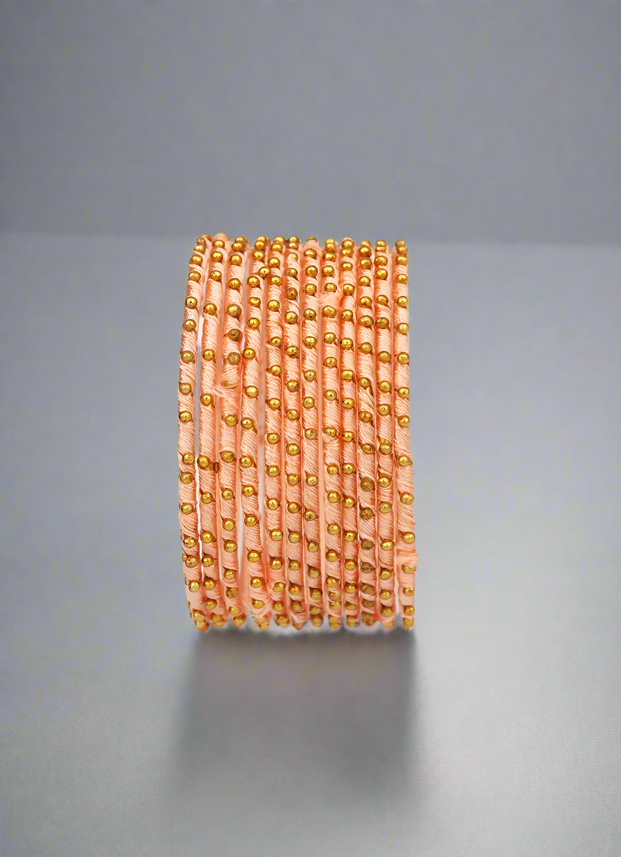 Buy Kids Peach Bangles Set