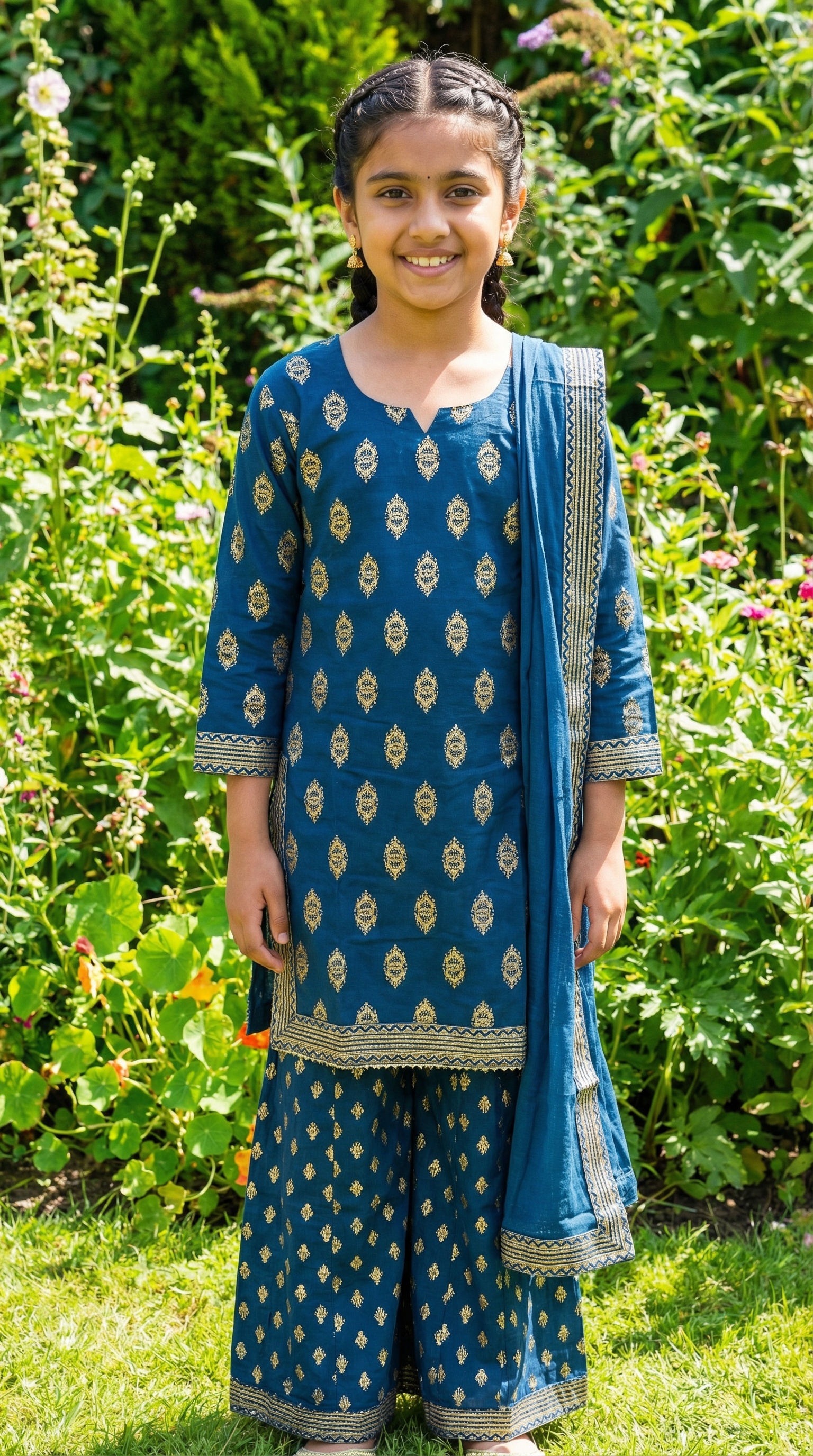 Kids  Printed Rayon Gharara Suit Set