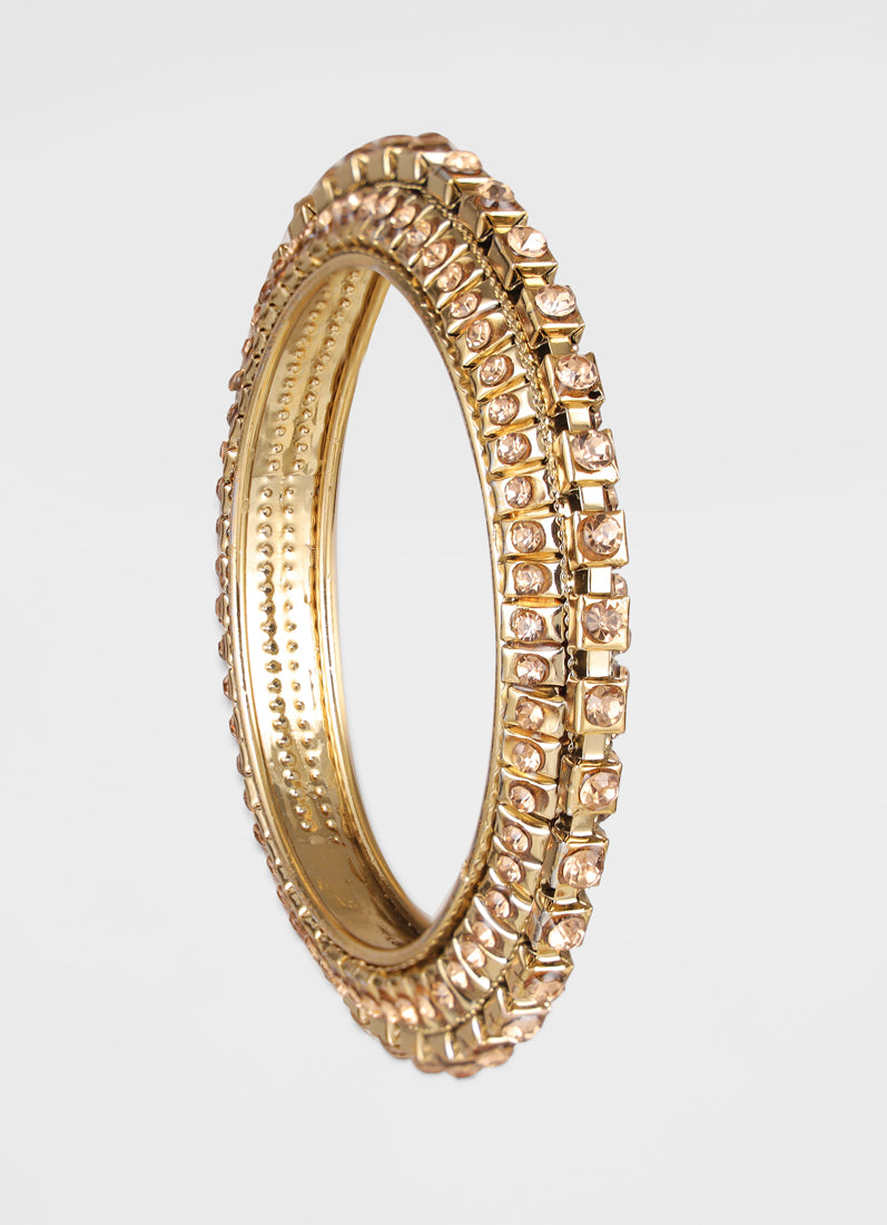 Buy Antique Gold Pair Of Kara Bangle Set