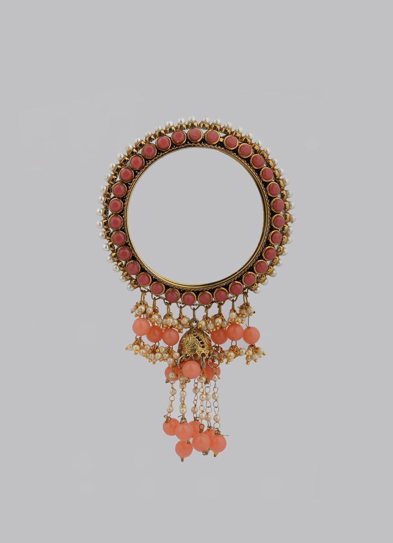 Buy Pink Bangle Droplet Beaded