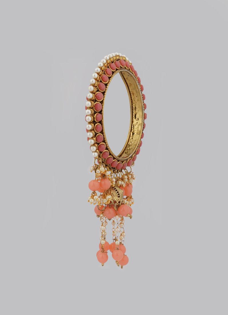 Buy Pink Bangle Droplet Beaded