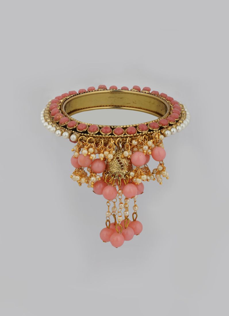 Buy Pink Bangle Droplet Beaded