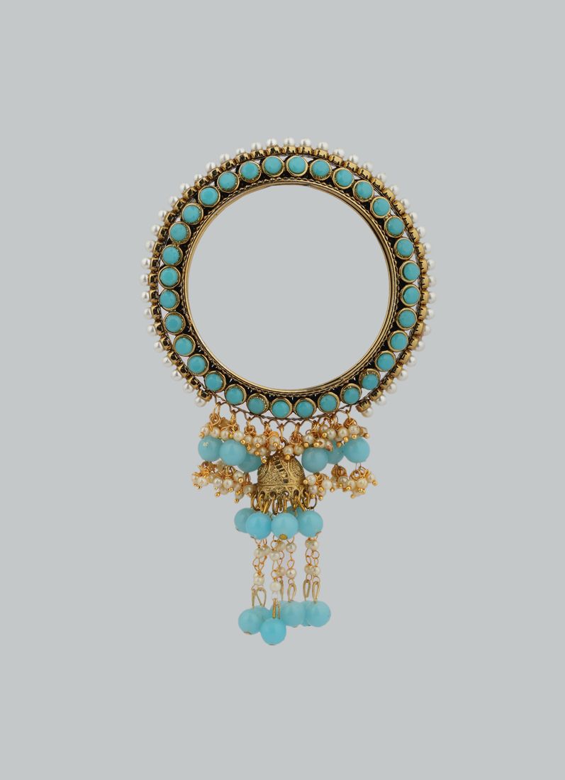 Buy Blue Bangle Droplet Beaded