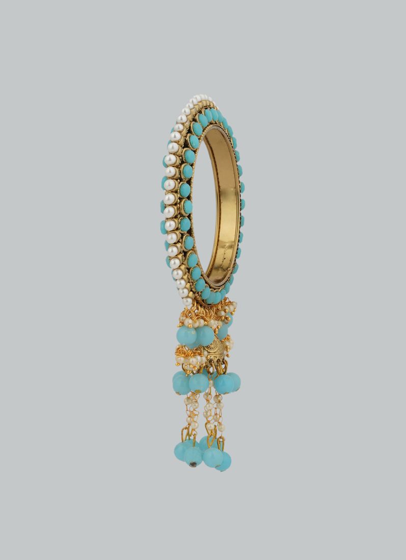 Buy Blue Bangle Droplet Beaded