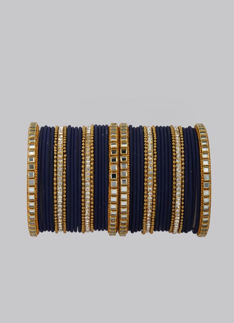 Buy Navy Bridal Bangle Set