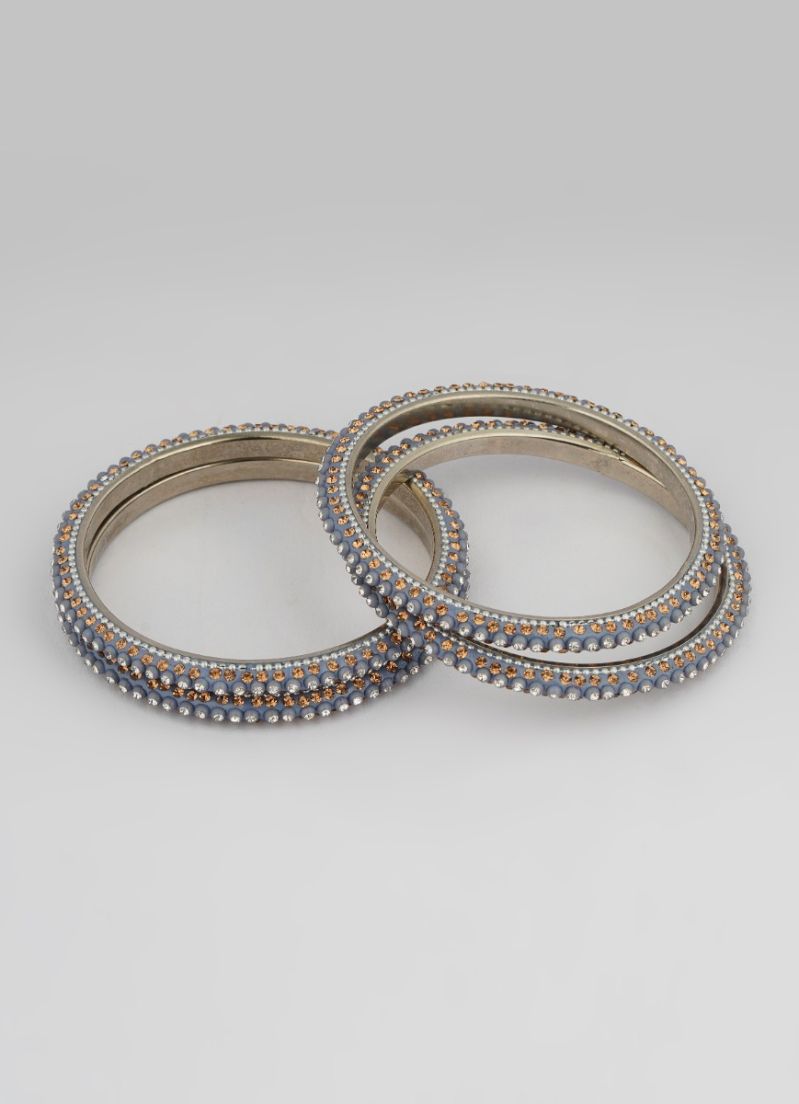 Buy Grey Four Pcs Bangle Set