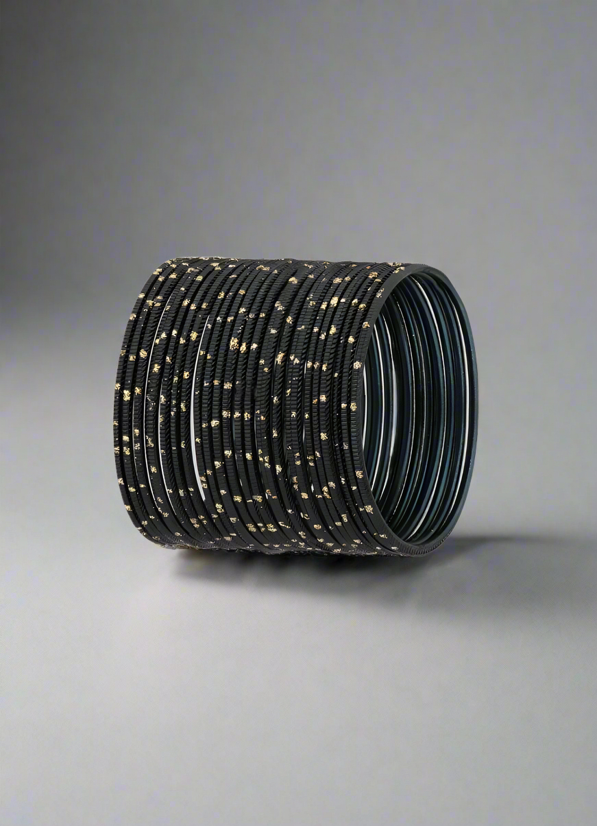 Colorful glitter bangles set for weddings and festive wear