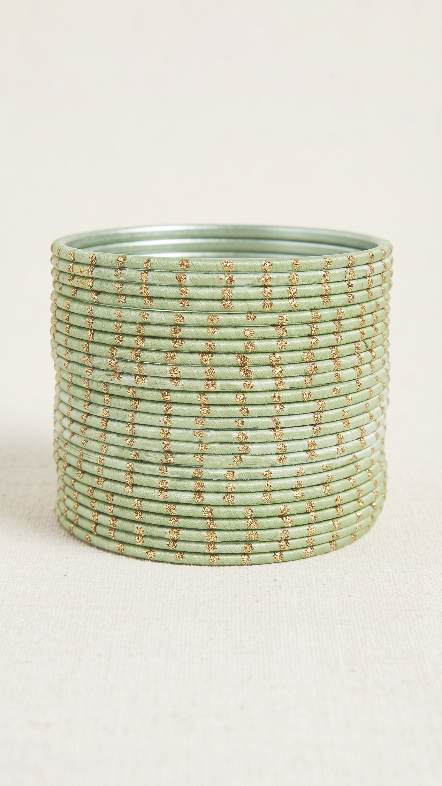 Light green stackable bangle set 